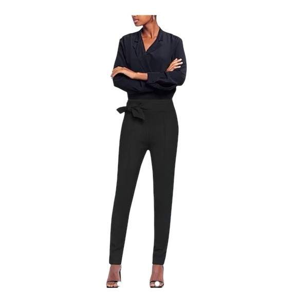 IRO Paris Black Polyester/Wool Blend Belted Trouser Size 36(28) RD1 - Picture 1 of 7